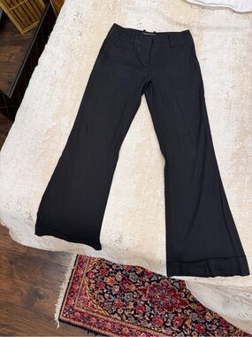 Bebe Black Wide Leg Dress Pants Size 0 Fabric Imported From Italy